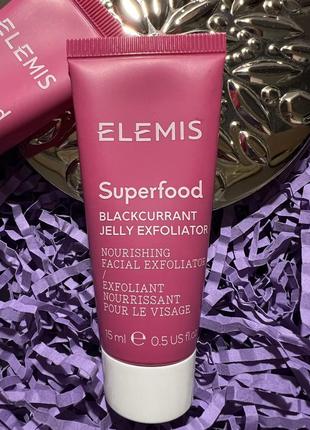 Отшелушивающее средство для лица elemis superfood blackcurrant jelly exfoliator, 20ml1 фото