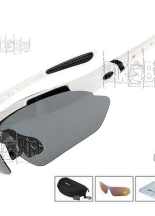 Спортивні окуляри rockbros original polarized light 1 лінза колір: білий