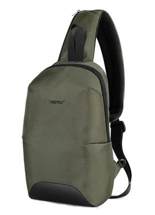 Городская сумка-рюкзак через плечо (кросс боди) tigernu t-s8093s для планшета до 7,9" зеленый1 фото