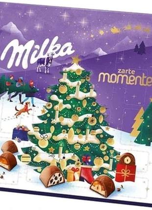 Адвент календарь шоколадный новогодний  milka momente 214г