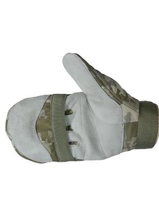 Тактические перчатки зимние softshell пиксель