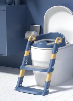 Дитяче сидіння зі сходами та ручками safety kids childr toilet trainer на стільці унітазу1 фото