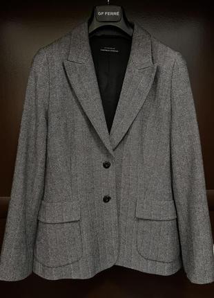 Шерстяной твидовый жакет, пиджак,премиум бренд, высокое качество