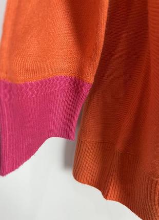 Полувер кофта двухцветная оранжевый розовый m9 фото