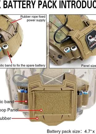 Кавер idogear для тактического шлема с карманом для батареи размер m мультикам