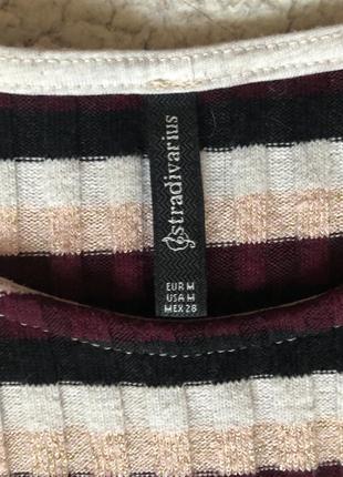 Платье в полоску stradivarius размер m 2