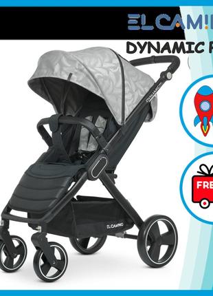 Top! прогулянкова коляска el camino dynamic pro me 1053n з дощовиком і москітною сіткою 86х56х107 см чорний3 фото