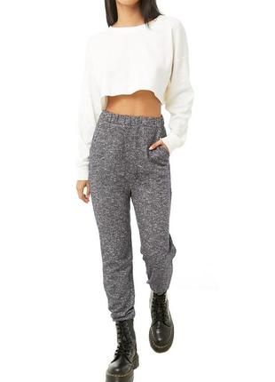 Синие меланжевые спортивные штаны joggers от forever 21 - xs, s, m, l1 фото