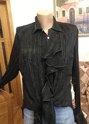 Черная шифоновая невесомая блуза ralph lauren оригинал т 6.8 фото