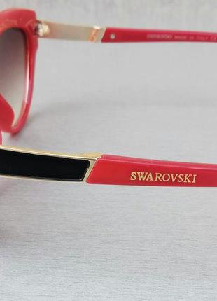 Swarovski очки кошечки женские солнцезащитные красные с градиентом6 фото