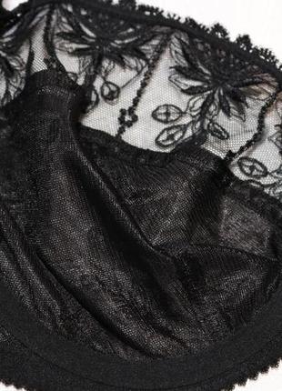 70е - 32е элегантный черный мягкий бюстгальтер на косточках9 фото