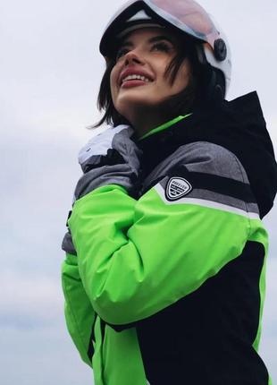 Женская горнолыжная куртка freever af 21625 салатовая6 фото
