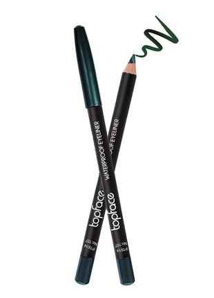 Карандаш для глаз водостойкий topface "waterproof eyeliner" 107 - зелений1 фото