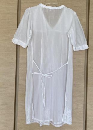 Сукня туніка пляжна батист + вишивка covent розмір s2 фото