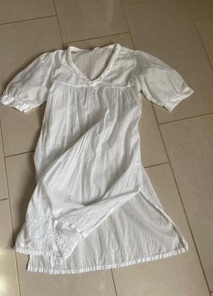 Сукня туніка пляжна батист + вишивка covent розмір s7 фото