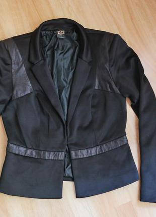 Пиджак-блейзер vero moda с тканевыми  вставками с напылением