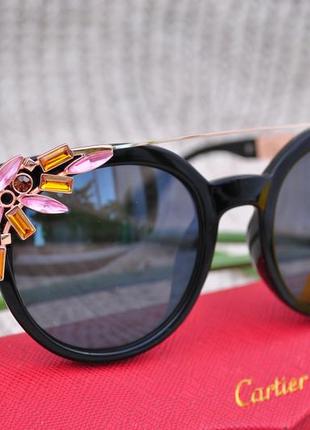 Красивые солнцезащитные очки в стиле jimmy choo с камнями распродажа5 фото