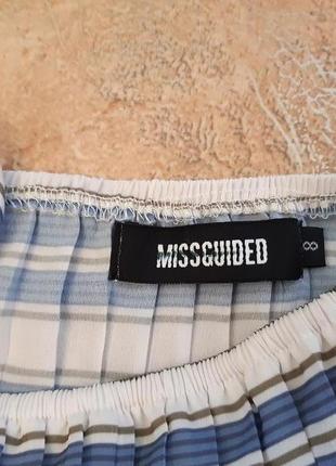 Топ, коротка блуза, плісе в смужку від missguided4 фото