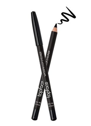 Олівець для очей водостійкий topface "waterproof eyeliner" 102 чорний