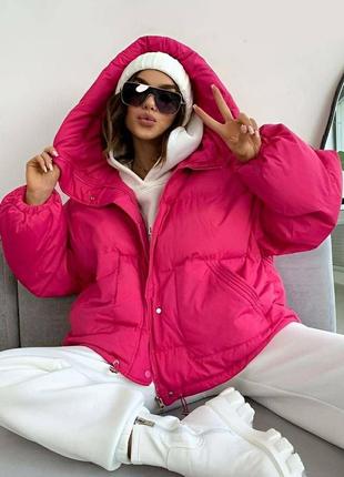 Новинка !
женская теплая куртка оверсайз 
•мод# 1443 фото