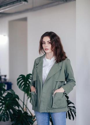 Курточка котон оливкова