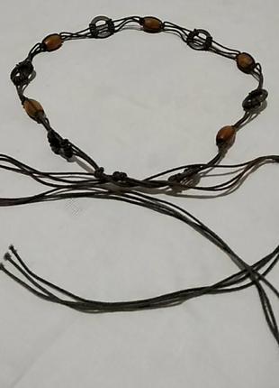 Ремень,пояс, колье , бусы в этническом стиле длина 165 см