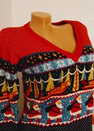 Женский свитер, новогодний свитер, рождественский свитер, распродажа женской одежды2 фото