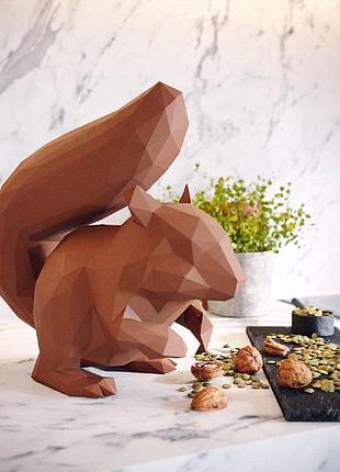 Набір паперкрафт для створення 3д фігури оригамі конструктор із картону паперу papercraft голова тигра