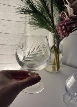 Келихи кришталь колос  колосся для коньяку вінтаж