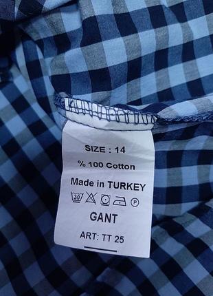 Котонова сорочка в клітинку gant 7