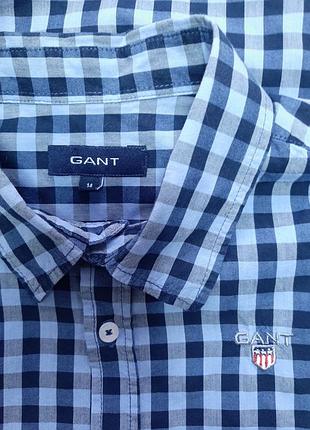 Котонова сорочка в клітинку gant 6