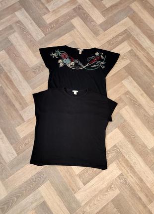 H&amp;m две черные футболки для дома