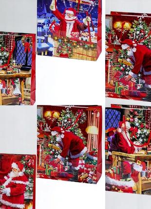 Пакет средний «новогодний» 22×18×8см3 фото