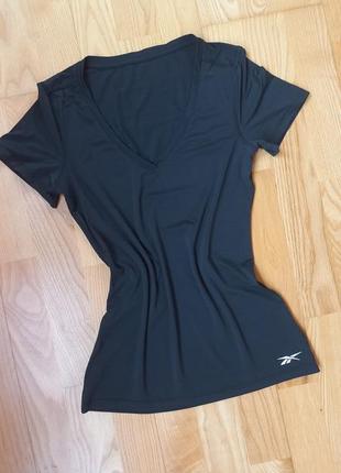 Спортивная футболка reebok чёрная футболка спинка сетка топ топик майка рибок