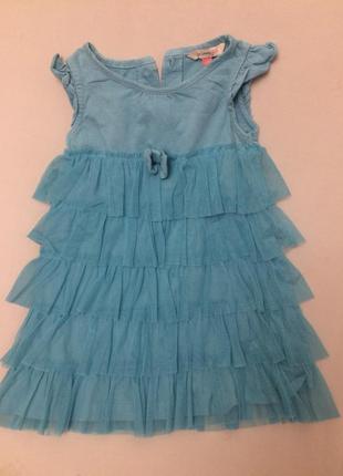 Ошатне бірюзове плаття ,на 18-24 міс
