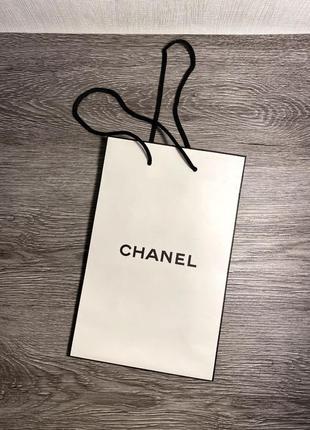 Фирменный пакет под сумку обуви или кошелек белый подарочный в стиле chanel шанель