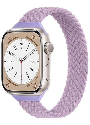 Ремешок для смарт-часов apple watch плетенный нейлоновый purple 42mm / 44mm / 45mm / 49mm размер m (145 mm)