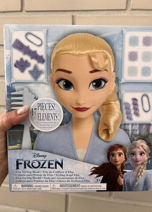 Лялька манекен голова для зачісок ельза disney 2 elsa styling head