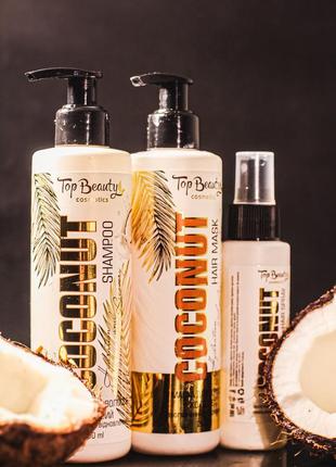 Top beauty, органический набор для волос кокосовый "coconut увлажнение и восстановление"