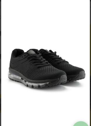 Черные мужские кроссовки из текстиля сетка летние дышащие модные кроссы