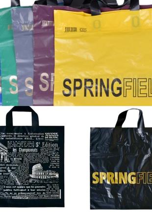 Ламинированный пакет с ручкой петлей 35×34см