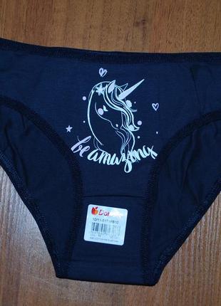 Набор 3 шт подростковые трусики 14-15 донела donella единорог
