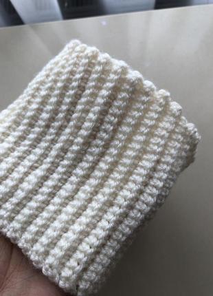 Широка в’язана тепленька пов’язка на голову ручна робота5 фото