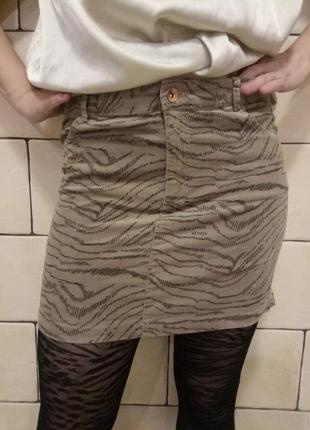 Юбка микро-вельвет 38 размера