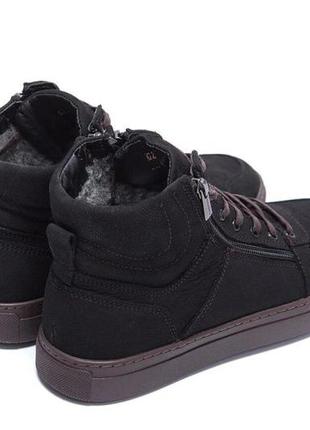 Зимові шкіряні ботинки black  exclusive new5 фото