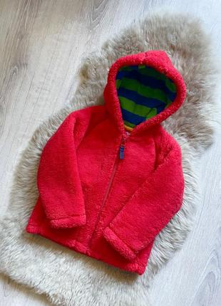 Дитяча тепла кофта куртка ведмедик на блискавці marks&amp;spencer, inndigo collection2 фото