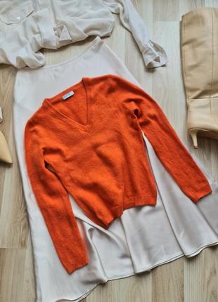 Оранжевый джемпер женский кашемировый джемпер benetton женский пуловер кашемировый коралловый