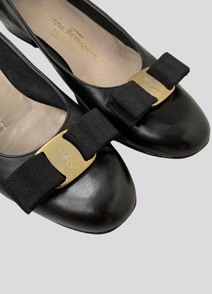 Кожаные туфли балетки salvatore ferragamo италия оригинал5 фото