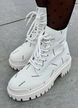 Balenксиаga boots white premium ботинки натуральные