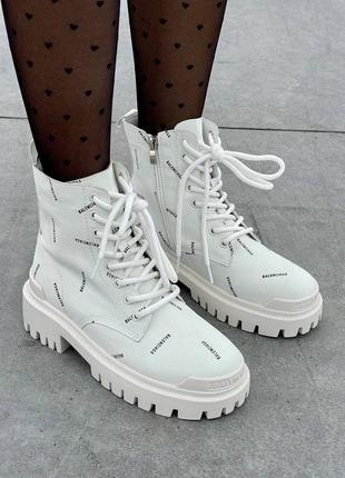 Balenксиаga boots white premium ботинки натуральные2 фото